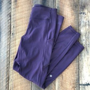 Lululemon plum speed up tight running yoga purple